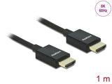 Delock Koaxiales High Speed HDMI Kabel 48 Gbps 8K 60 Hz schwarz 1 m