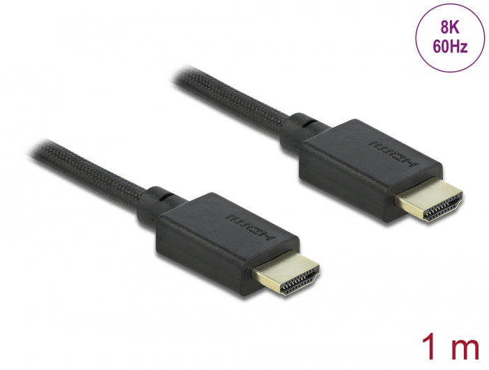 Delock High Speed HDMI Kabel 48 Gbps 8K 60 Hz 1 m