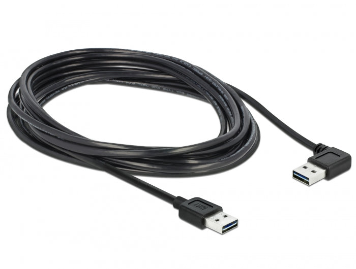 Delock Kabel EASY-USB 2.0 Typ-A Stecker > EASY-USB 2.0 Typ-A Stecker gewinkelt links / rechts 5 m