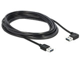 Delock Kabel EASY-USB 2.0 Typ-A Stecker > EASY-USB 2.0 Typ-A Stecker gewinkelt links / rechts 5 m