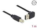 Delock Kabel EASY-USB 2.0 Typ-A Stecker gewinkelt oben / unten > USB 2.0 Typ-B Stecker 1 m