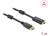 Delock Aktives DisplayPort 1.2 zu HDMI Kabel 4K 60 Hz 1 m