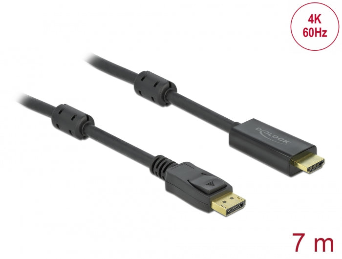 Delock Aktives DisplayPort 1.2 zu HDMI Kabel 4K 60 Hz 7 m