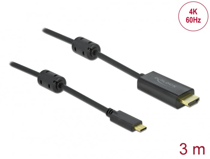 Delock Aktives USB Type-C™ zu HDMI Kabel (DP Alt Mode) 4K 60 Hz 3 m