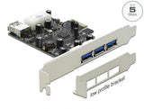 Delock PCI Express x1 Karte > 3 x extern + 1 x intern USB 3.0 Typ-A Buchse