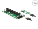 Delock Riser Karte M.2 Key B+M > PCI Express x16 mit 30 cm USB Kabel