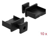 Delock Staubschutz für USB Typ-A Buchse mit Griff 10 Stück schwarz