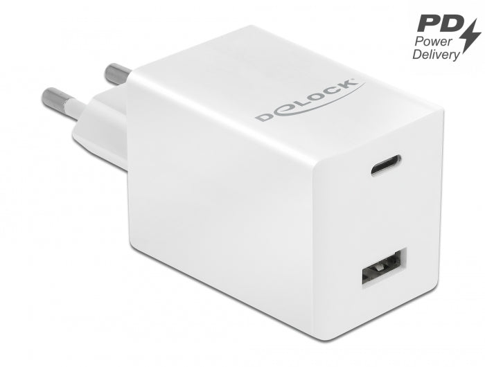 Delock USB GaN Ladegerät USB Type-C™ PD 3.0 und USB Typ-A mit 48 W