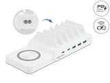 Delock USB und kabelloses Ladegerät 2 x USB Type-C™ PD + 3 x USB Typ-A mit 110 W