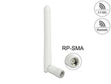 Delock WLAN 802.11 b/g/n Antenne RP-SMA Stecker 2 dBi omnidirektional mit Kippgelenk weiß