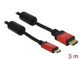 Delock Kabel High Speed HDMI mit Ethernet - HDMI A Stecker > HDMI Mini-C Stecker 4K 3 m