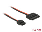 Delock Kabel Power SATA 15 Pin Buchse > Power Slim SATA 6 Pin Buchse (5 V) 24 cm