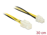Delock Verlängerungskabel P4 4 Pin Stecker > P4 4 Pin Buchse 30 cm