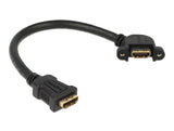 Delock Kabel HDMI A Buchse > HDMI A Buchse zum Einbau 110° gewinkelt 25 cm