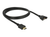 Delock Kabel HDMI-A Stecker > HDMI-A Buchse zum Einbau 4K 30 Hz 1 m