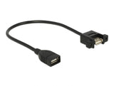 Delock Kabel USB 2.0 Typ-A Buchse > USB 2.0 Typ-A Buchse zum Einbau 0,25 m