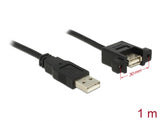 Delock Kabel USB 2.0 Typ-A Stecker > USB 2.0 Typ-A Buchse zum Einbau 1 m
