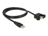 Delock Kabel USB 2.0 Typ-A Stecker > USB 2.0 Typ-A Buchse zum Einbau 1 m