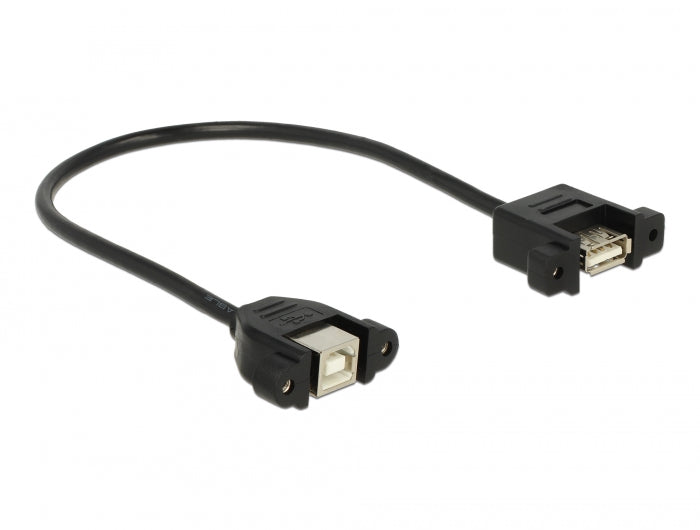 Delock Kabel USB 2.0 Typ-B Buchse zum Einbau > USB 2.0 Typ-A Buchse zum Einbau 25 cm
