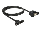 Delock Kabel USB 2.0 Micro-B Buchse zum Einbau > USB 2.0 Typ-A Buchse zum Einbau 1 m