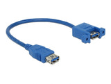 Delock USB 5 Gbps Kabel Typ-A Buchse zu USB 5 Gbps Typ-A Buchse zum Einbau 25 cm
