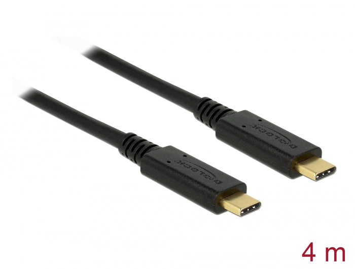 Delock USB 2.0 Kabel Type-C zu Type-C 4 m PD 5 A E-Marker