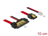 Delock Kabel SATA 6 Gb/s 7 Pin Buchse + 2 Pin Strom Buchse > SATA 22 Pin Buchse gerade (5 V) Metall 10 cm
