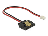 Delock Kabel Power 2 Pin Buchse > 1 x SATA 15 Pin Buchse (5 V) Metallclip 20 cm