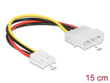 Delock Stromkabel 4 Pin Stecker > 4 Pin Floppy Buchse 15 cm
