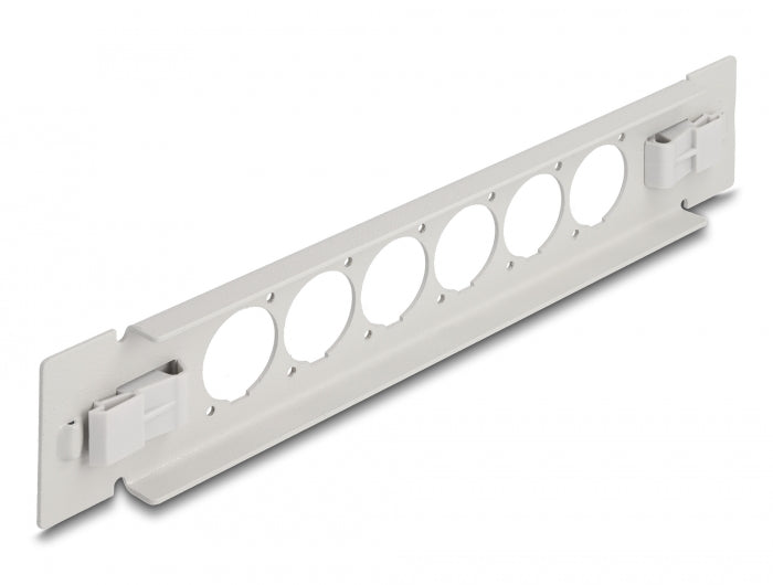Delock 10″ D-Typ Patchpanel 6 Port werkzeugfrei grau