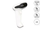 Delock Barcode Scanner 1D und 2D für 2,4 GHz, Bluetooth oder USB - weiß