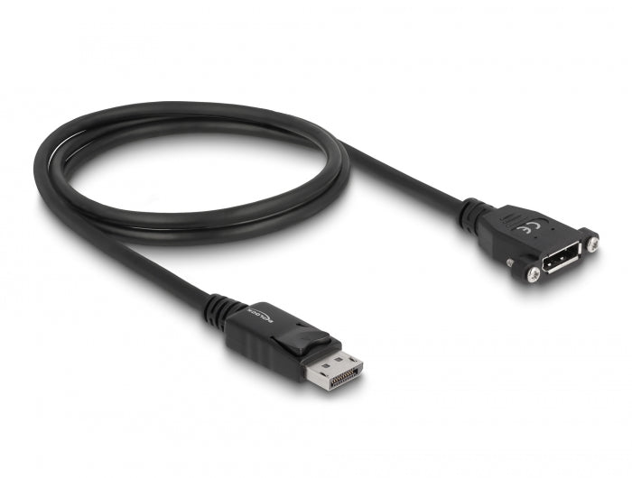 Delock Kabel DisplayPort 1.2 Stecker > DisplayPort Buchse zum Einbau 4K 60 Hz 1 m