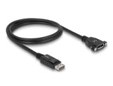 Delock Kabel DisplayPort 1.2 Stecker > DisplayPort Buchse zum Einbau 4K 60 Hz 1 m
