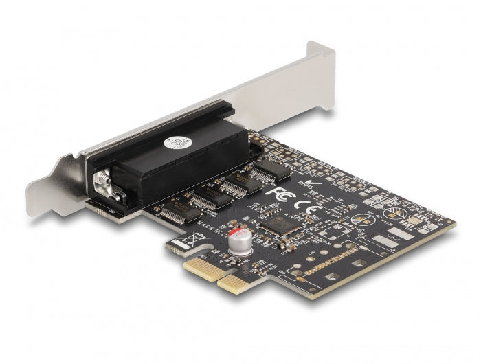 Delock PCI Express Karte zu 4 x Seriell RS-232 mit Standard und Low Profile Slotblenden