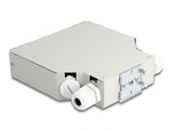 Delock LWL Verteilerbox für Hutschiene 8 Port grau