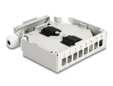 Delock LWL Verteilerbox für Hutschiene 8 Port grau