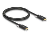 Delock USB 10 Gbps Kabel USB Type-C™ Stecker zu USB Type-C™ Stecker mit Schrauben seitlich 1 m schwarz