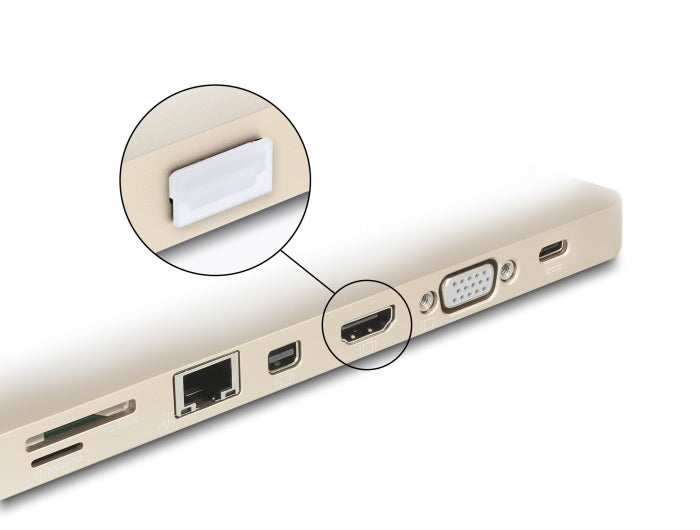 Delock Staubschutz für HDMI A Buchse ohne Griff 10 Stück transparent