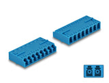 Delock LWL Kupplung HD LC Octuplex Buchse zu LC Octuplex Buchse blau