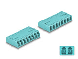 Delock LWL Kupplung HD LC Octuplex Buchse zu LC Octuplex Buchse aqua