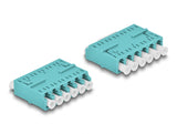 Delock LWL Kupplung HD LC Hexaplex Buchse zu LC Hexaplex Buchse aqua