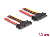 Delock Verlängerungskabel SATA 6 Gb/s 22 Pin Stecker > SATA 22 Pin Buchse (5 V + 12 V) 30 cm