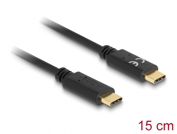 Delock USB Type-C™ Ladekabel 15 cm PD 100 W mit E-Marker