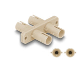 Delock LWL Kupplung ST Duplex Buchse zu ST Duplex Buchse beige