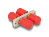 Delock LWL Kupplung ST Duplex Buchse zu ST Duplex Buchse beige