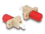 Delock LWL Hybrid Kupplung LC Simplex Buchse zu ST Simplex Buchse beige