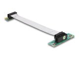Delock Riser Karte PCI Express x1 > x1 mit flexiblem Kabel 13 cm links gerichtet