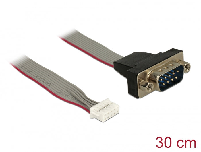Delock Kabel seriell Pfostenbuchse > 1 x DB9 Stecker 2 mm Pinabstand Belegung: gedreht