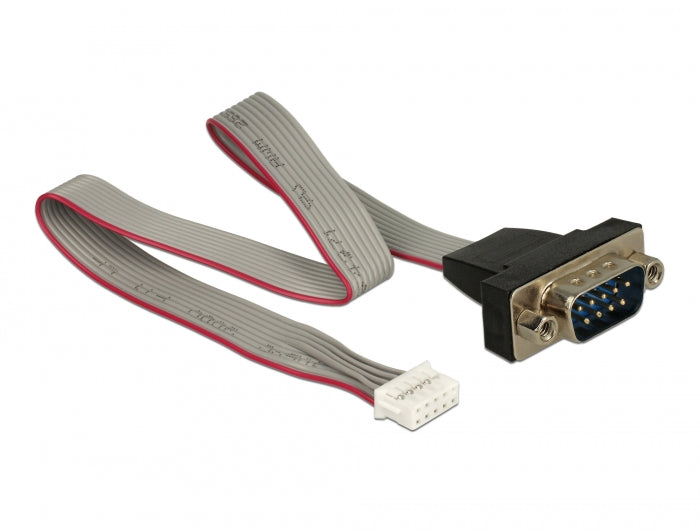 Delock Kabel seriell Pfostenbuchse > 1 x DB9 Stecker 2 mm Pinabstand Belegung: gedreht