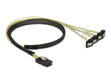 Delock Kabel Mini SAS SFF-8087 > 4 x SATA 7 Pin gewinkelt 0,5 m